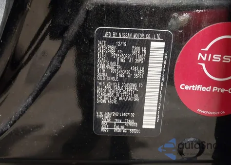 2020 Nissan Armada Sl 2Wd z USA, uszkodzony, nr VIN JN8AY2ND1L9107132